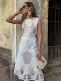 Garnet Embroidered Dress
