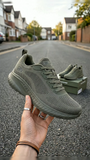 Men's Olive Green Breathable Mesh Athletic Sneakers