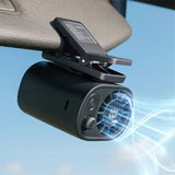 Car Clip On Fan with LED Display -360° Rotation, 100 Speeds Adjustable, USB Rechargeable