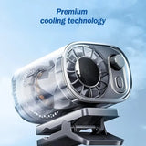 Car Clip On Fan with LED Display -360° Rotation, 100 Speeds Adjustable, USB Rechargeable