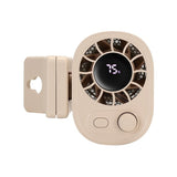 Car Clip On Fan with LED Display -360° Rotation, 100 Speeds Adjustable, USB Rechargeable