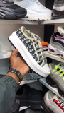 Blue Platform Canvas Shoes