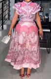 Demure Floral Maxi Dress